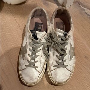 White and Gray Star Sneakers Golden Goose